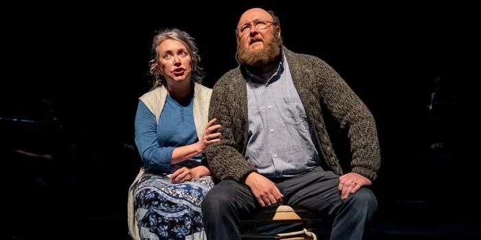 Bernie Stapleton and Steve O'Connell in the Artistic Fraud of Newfoundland production of Between Breaths. Photo by Stoo Metz.