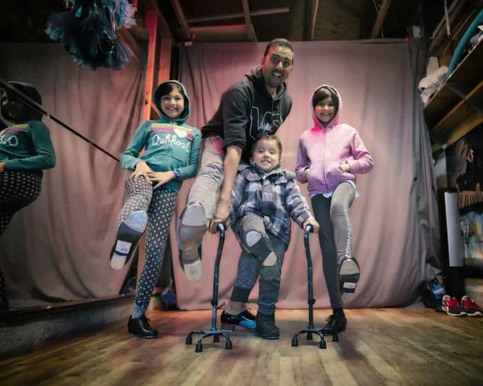 Tap dancing is definitely a family affair as Andrew Prashad shares his love for dance with his daughters Nyasha & Sophia and son Ezra.