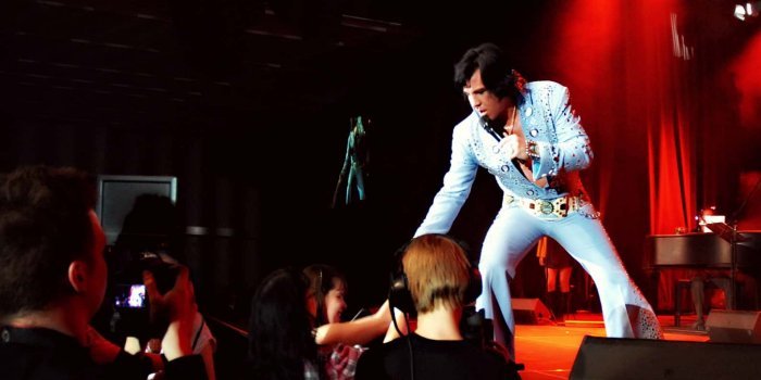 "Elvis had more talent in his little baby finger than Thane Dunn will ever have, but I like to showcase some of the things that made him what he was." - tribute artist Thane Dunn on portraying The King of Rock and Roll on stage.